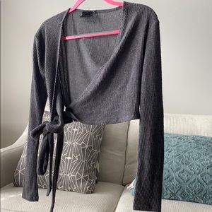 Urban outfitters wrap tie shirt